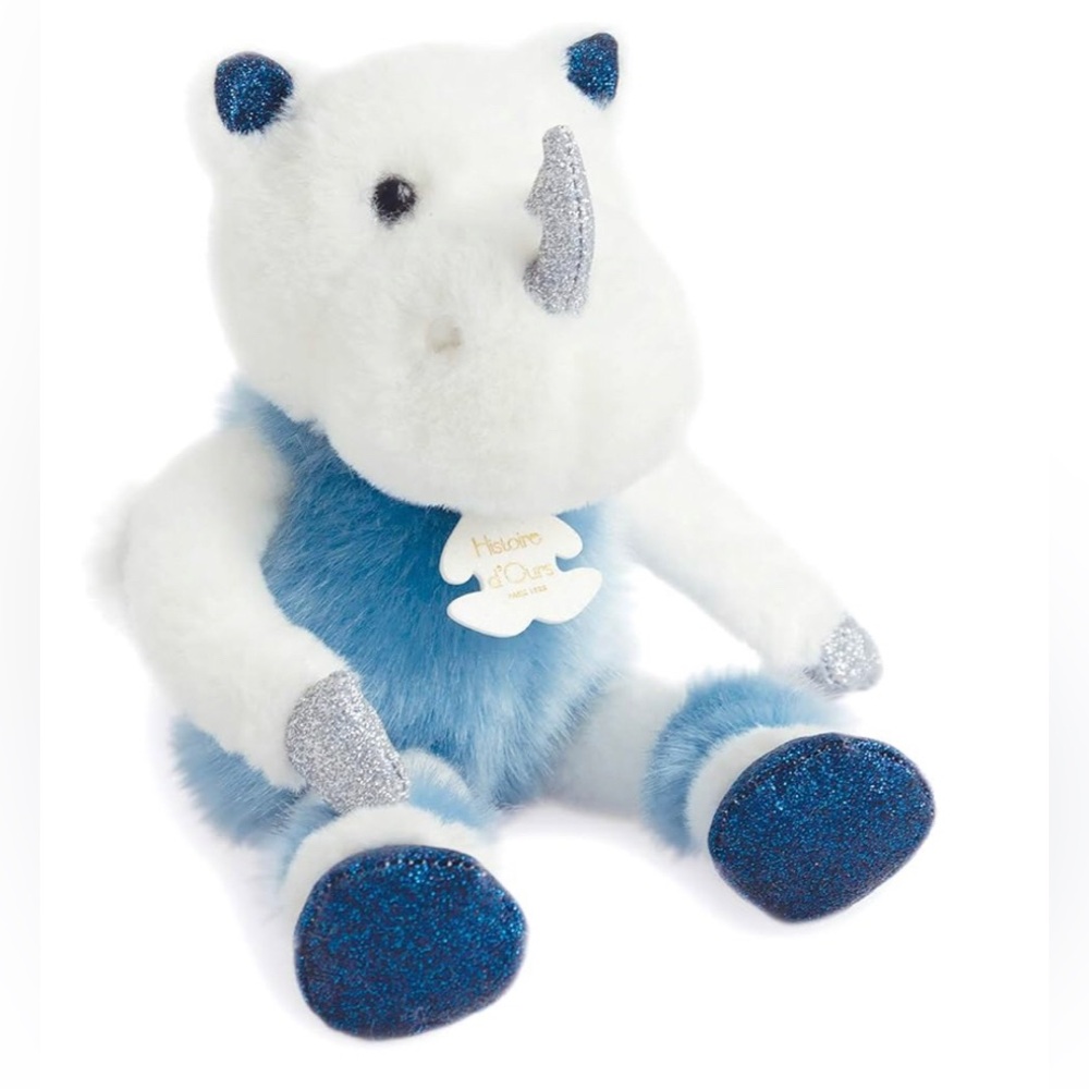 NWT in box Histoire d'Ours Plush 13” Rhino Paris France - Picture 2 of 5